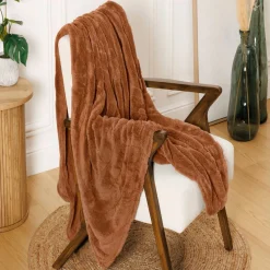 3S. x Home Plaid Opal 170x130cm - Terracotta