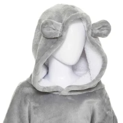 3S. x Home Plaid Poncho Enfant Capuche Ours Hot