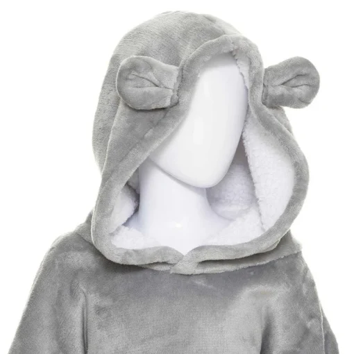 3S. x Home Plaid Poncho Enfant Capuche Ours Hot