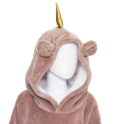 3S. x Home Plaid Poncho Enfant Capuche Licorne Best