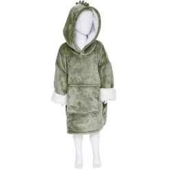 3S. x Home Plaid Poncho Enfant Capuche Dino Hot