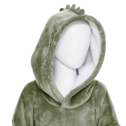 3S. x Home Plaid Poncho Enfant Capuche Dino Hot