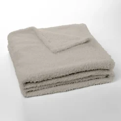 Today Plaid Teddy en Polyester 130 x 180 BIEN AU CHAUD Beige Clearance