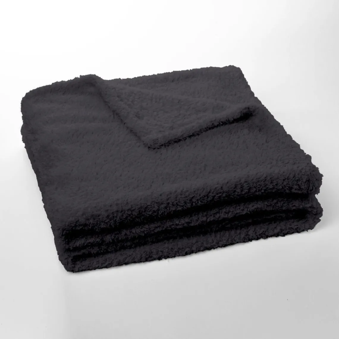 Today Plaid Teddy en Polyester 130 x 180 BIEN AU CHAUD Fusain Anthracite Online