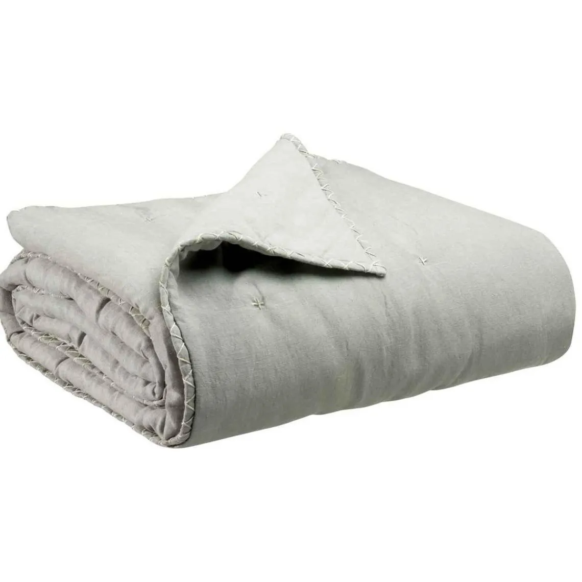 Maison Vivaraise Plaid Uni NALA - Perle 140x200 cm Discount