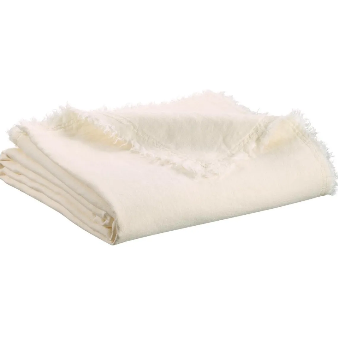 Maison Vivaraise Plaid Zeff Nomade Craie 130 x 180 Clearance