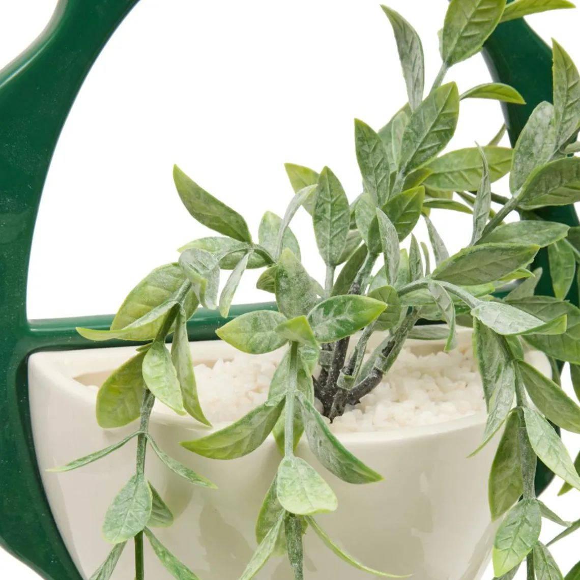 3S. x Home Plante artificelle suspendue Cheri Blanc Discount