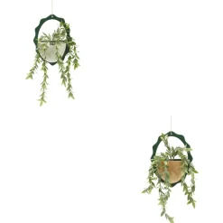 3S. x Home Plante artificelle suspendue Cheri Blanc Discount