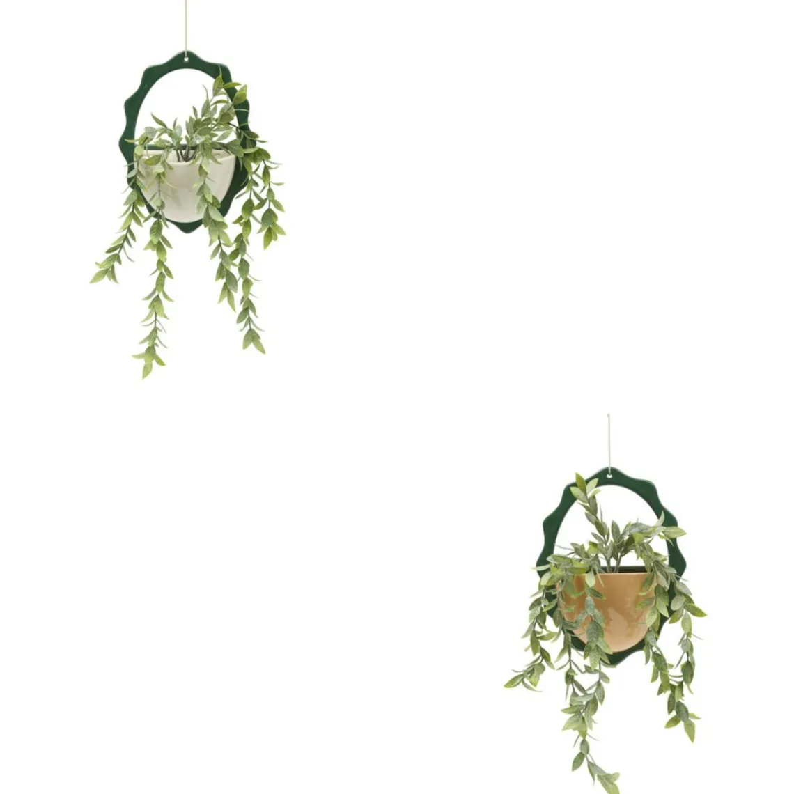 3S. x Home Plante artificelle suspendue Cheri Blanc Discount