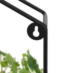 3S. x Home Plante artificielle suspendue Curt Pot métal noir New