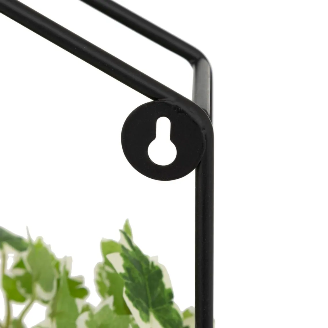 3S. x Home Plante artificielle suspendue Curt Pot métal noir New