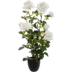3S. x Home Plante décorative artificielle Rosier rouge Best