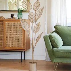 Becquet Plante décorative en métal et jute ROSINETTE beige Sale