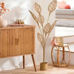 Becquet Plante décorative en métal et jute ROSINETTE beige Sale