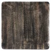 3S. x Home Plat carré décoratif 25 cm bois noir et or Hot