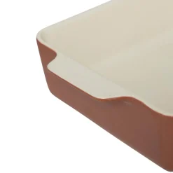 3S. x Home Plat rectangulaire en ceramique terracota Best