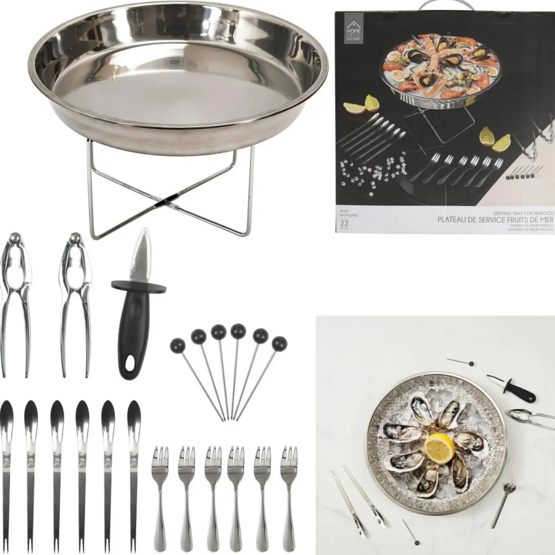 3S. x Home Plateau De Service Fruit De Mer 22 Accessoires M4 Online