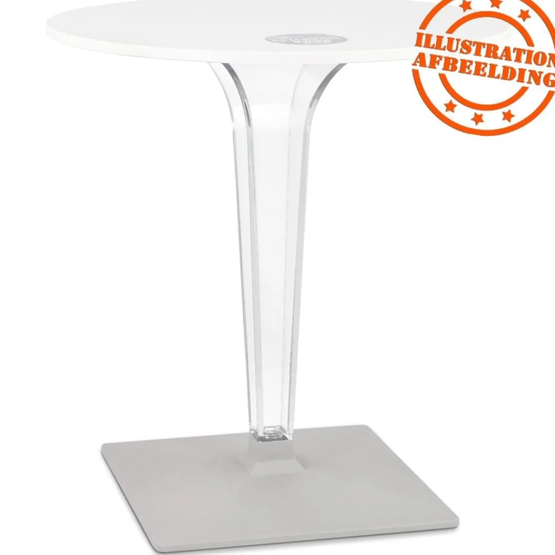 ALTEREGO Plateau de table 'LIMULE' rond blanc Clearance