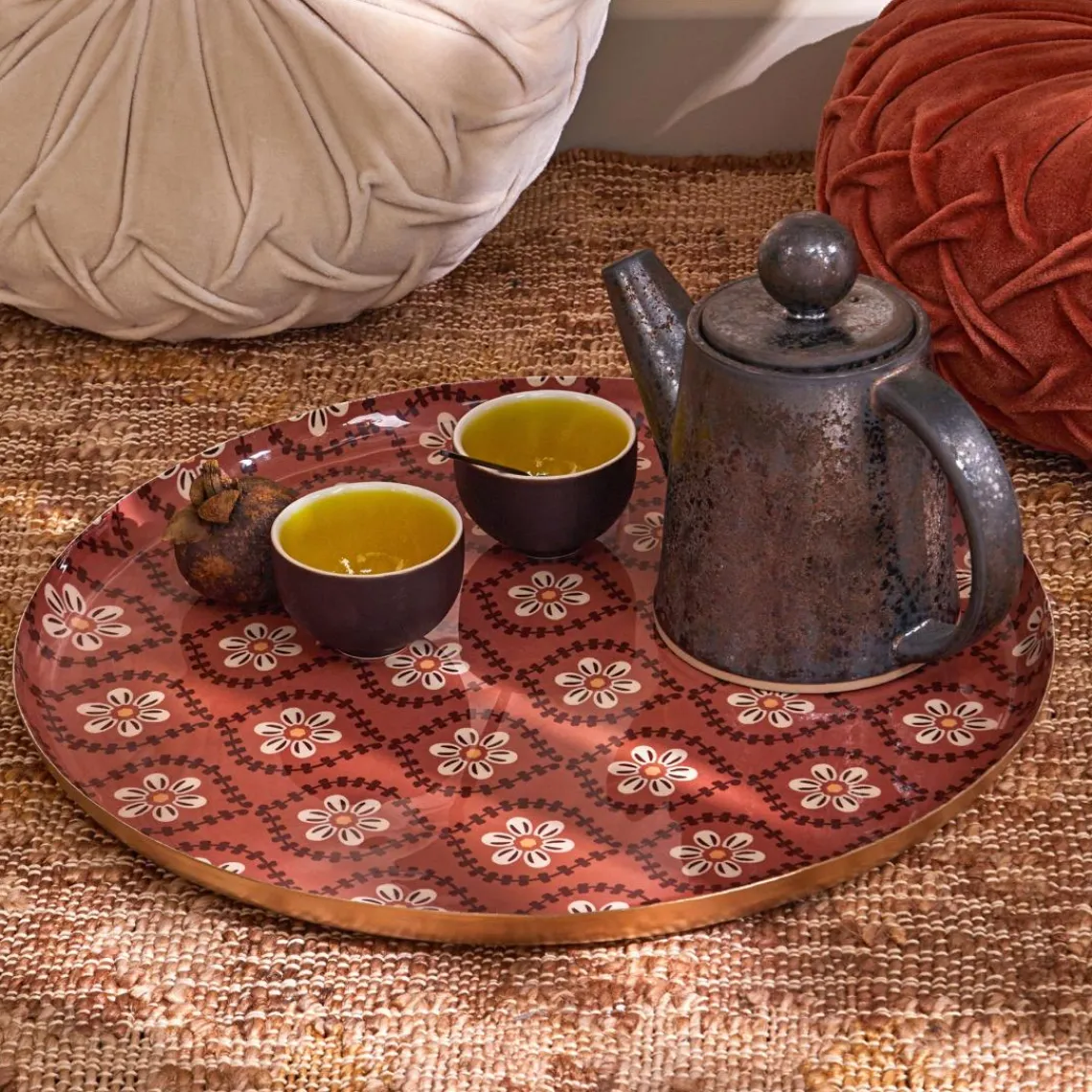 Becquet Plateau métal Soladisc Emaille Terra Hot