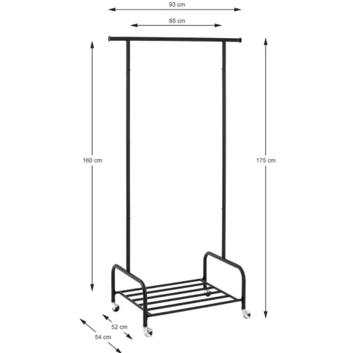 3S. x Home portant en tube d'acier époxy noir mat Sale