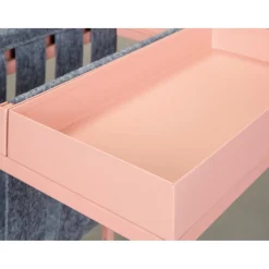 3S. x Home Porte magazines en Métal et Feutre MAGGA Rose Outlet
