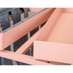 3S. x Home Porte magazines en Métal et Feutre MAGGA Rose Outlet