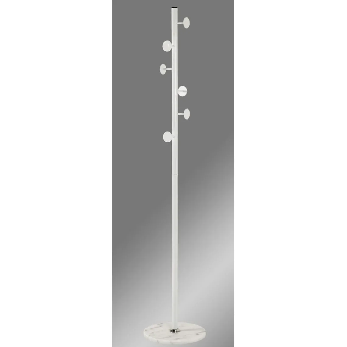 3S. x Home Porte manteau avec 6 crochets en Métal laqué et pied en Marbre Blanc Online