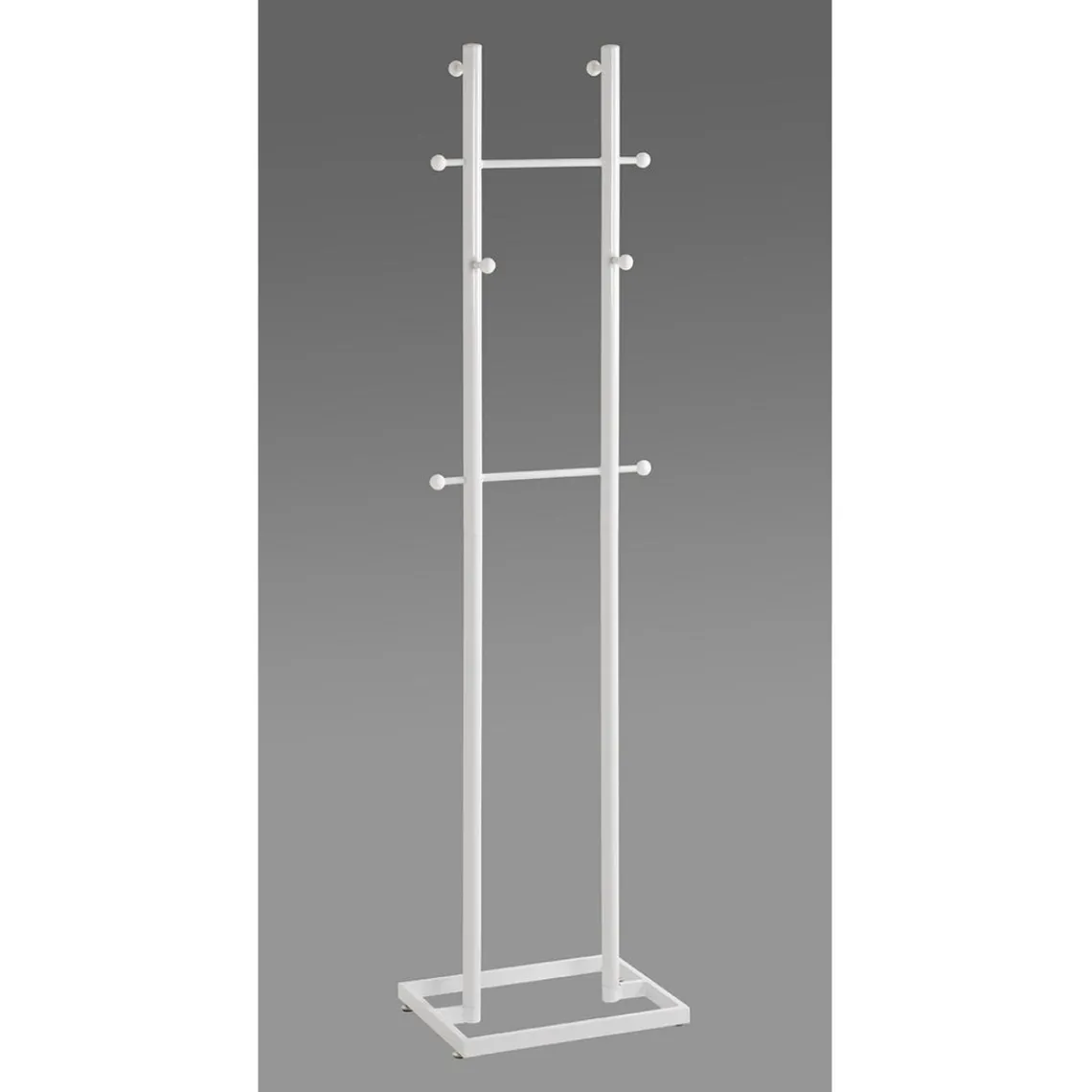 3S. x Home Porte manteau blanc 8 crochets bois et métal Hot