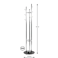 3S. x Home Porte manteau design noir et chrome Hot