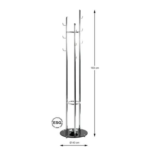 3S. x Home Porte manteau design noir et chrome Hot
