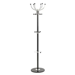 3S. x Home Porte manteau en métal noir et chrome pièd marbre Clearance