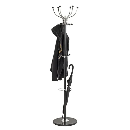 3S. x Home Porte manteau en métal noir et chrome pièd marbre Clearance