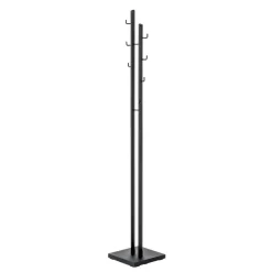 3S. x Home porte manteau en tube d'acier époxy noir Discount