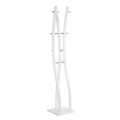 3S. x Home Porte manteau laqué blanc avec crochets chromés Sale