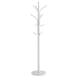 3S. x Home Porte manteau métal blanc et pied en marbre New