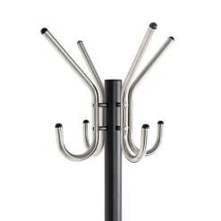 3S. x Home Porte manteau noir avec crochets et porte parapluie en laqué alu New