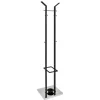 3S. x Home Porte manteau noir laqué pied et tringle chromés