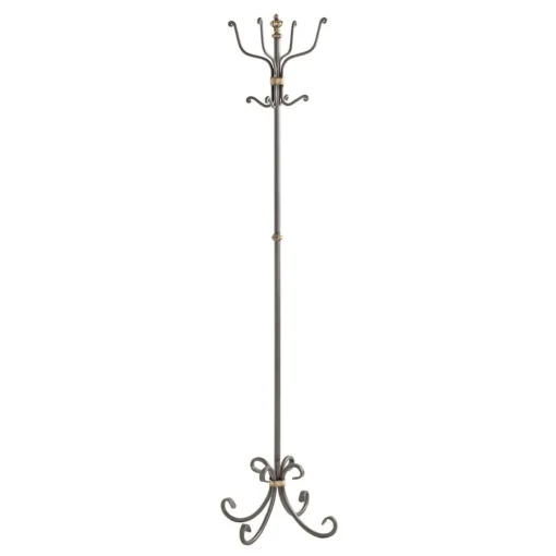 3S. x Home Porte manteau vintage anthracite avec ornements dorés Discount