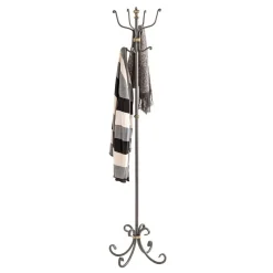 3S. x Home Porte manteau vintage anthracite avec ornements dorés Discount