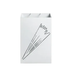 3S. x Home Porte parapluies à poser blanc en métal