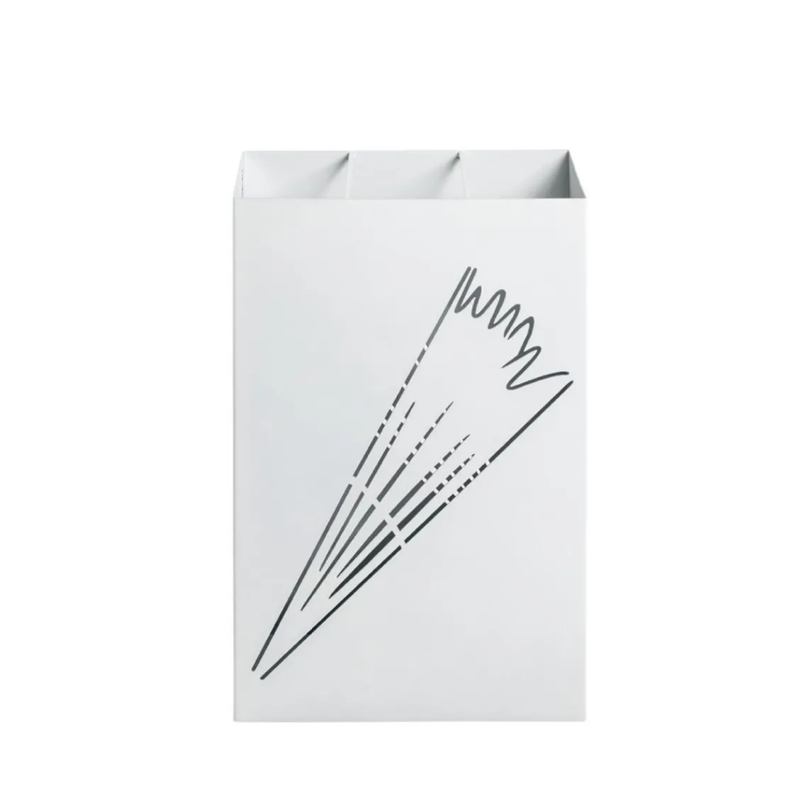 3S. x Home Porte parapluies à poser blanc en métal