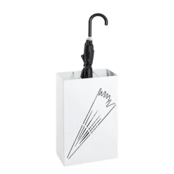 3S. x Home Porte parapluies à poser blanc en métal
