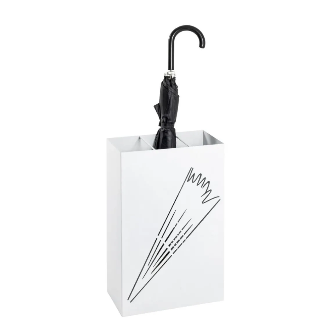 3S. x Home Porte parapluies à poser blanc en métal