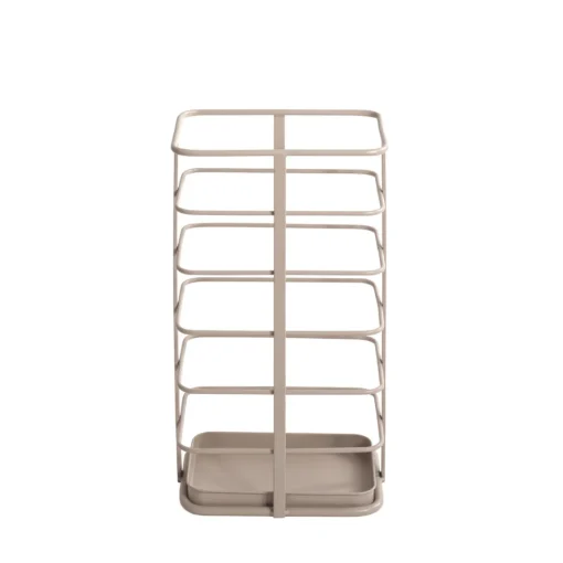3S. x Home Porte parapluies en tube d'acier peint par poudrage en gris sable Best