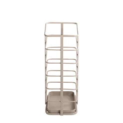 3S. x Home Porte parapluies en tube d'acier peint par poudrage en gris sable Best