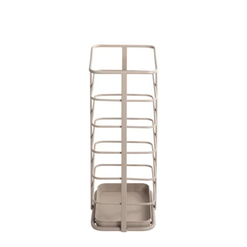 3S. x Home Porte parapluies en tube d'acier peint par poudrage en gris sable Best