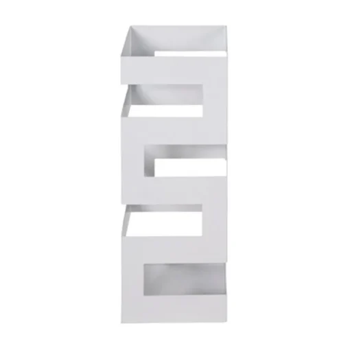 3S. x Home Porte parapluies graphique blanc en métal Best