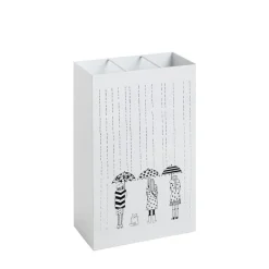 3S. x Home Porte parapluies métal blanc avec egouttoir plastique Best