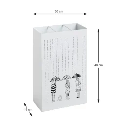 3S. x Home Porte parapluies métal blanc avec egouttoir plastique Best