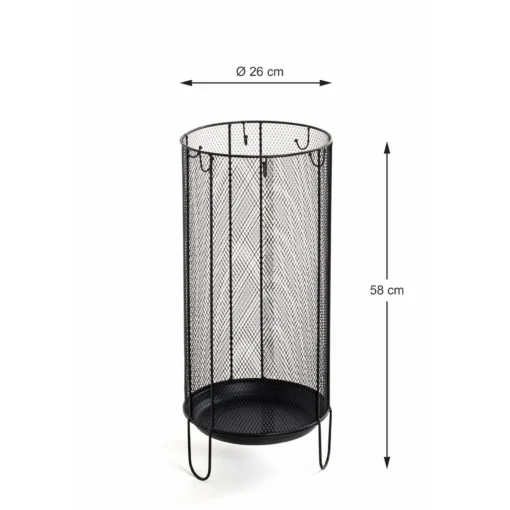 3S. x Home Porte parapluies Noir en Métal
